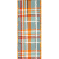 February Plaid Wired Edge Ribbon, Slate, 2-1/2 In, 10 Yards
