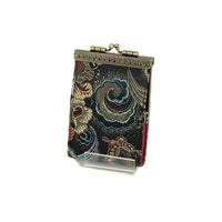 Green & Pink Floral Brocade RFID Card Holder