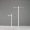 Metal Necklace and Scarf Stands: White / 34.25" Tall