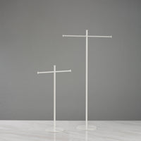 Metal Necklace and Scarf Stands: White / 34.25" Tall