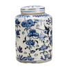 Blue and White Cylinder Ginger Jar Decorative Home Decor