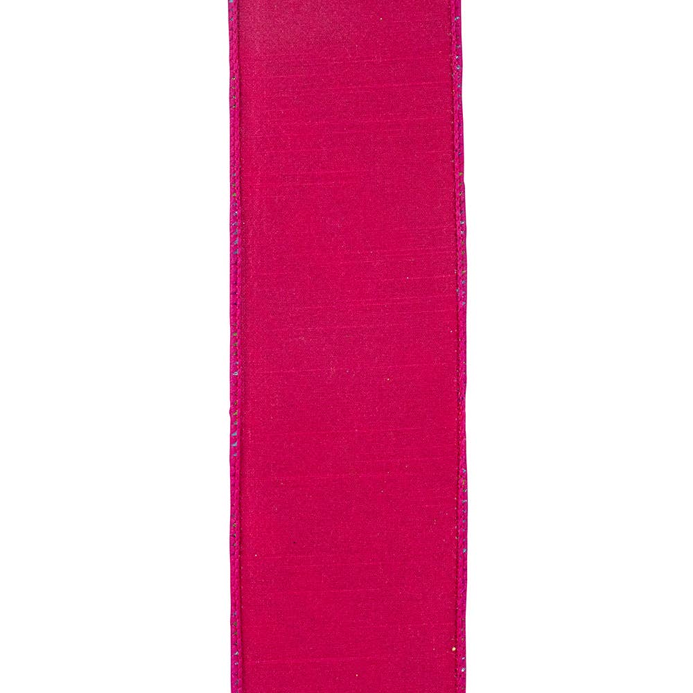 Glitter Diagonal Bright Plaid, Fuchsia, 2-1/2 In, 5 Yards