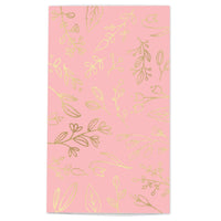 Large Match Box: Rose Pink & Gold Foil Floral