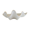 Clam Shell Bowl with 22K Gold Accent: Beige / Large