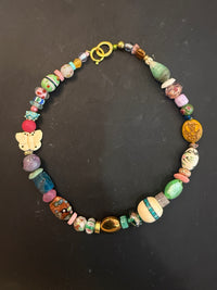 The Secret Garden Necklace | One-of-a-Kind Artisan Beaded Statement Necklace