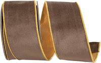 Velvet Touch Deluxe, Brown/gold, 2-1/2 In, 5 Yards