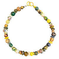 The Marrakech Necklace | One-of-a-Kind Artisan Mixed Bead Statement Necklace
