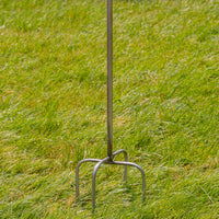 65.5" Tall Iron Birdhouse Stake "Riga"- 2 Color Options: Silver