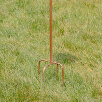 65.5" Tall Iron Birdhouse Stake "Riga"- 2 Color Options: Silver