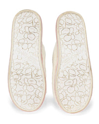 3d plush heart slippers ivory and pink 