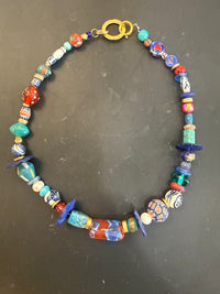 The Santorini Necklace | One-of-a-Kind Artisan Beaded Statement Necklace