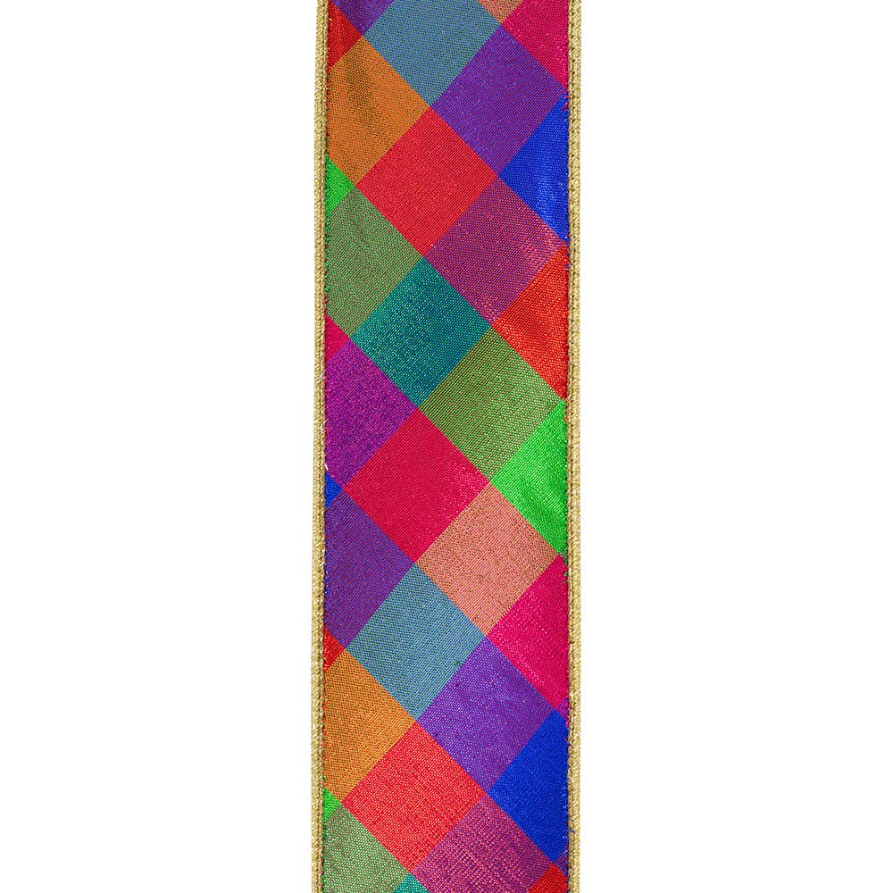 Check Metallic Jewel Tone Deluxe, Multi, 2-1/2 In, 5 Yards