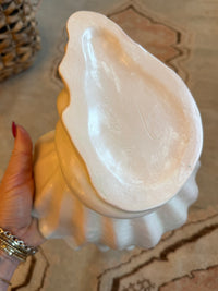 Vintage Seahorse Pedestal Shell Compote