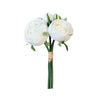 Real Touch Rose Garden 9 Inch Bouquet - White - 6 Blooms