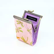 Light Pink Butterfly & Dragonfly Brocade RFID Card Holder