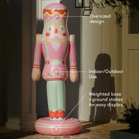 FUNBOY Candy-Colored Inflatable Nutcracker — 5 Ft