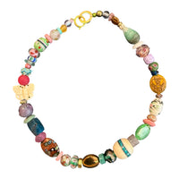 The Secret Garden Necklace | One-of-a-Kind Artisan Beaded Statement Necklace