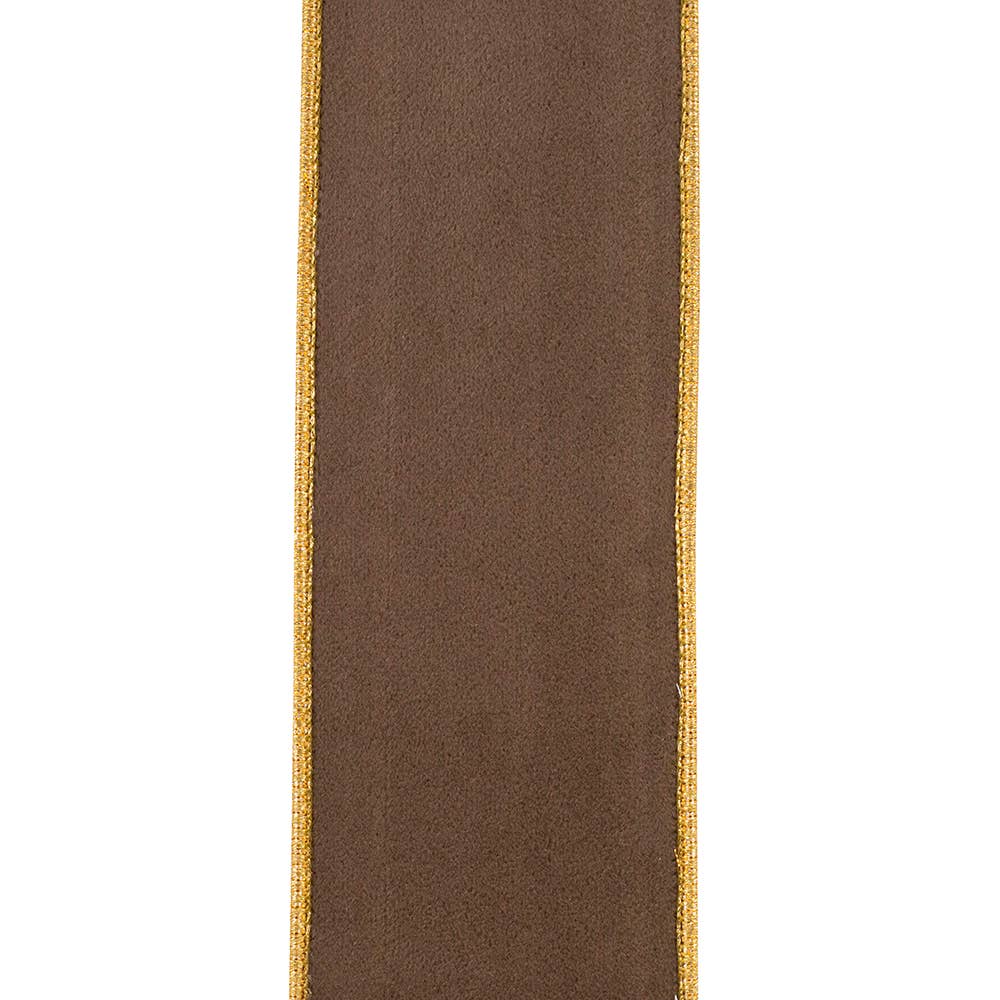 Velvet Touch Deluxe, Brown/gold, 2-1/2 In, 5 Yards
