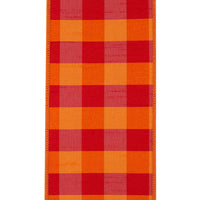 Dupioni Tierra Check, Orange/fuchsia, 4 In, 5 Yards