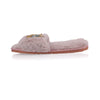 BEADED EVIL EYE SLIPPERS: Grey