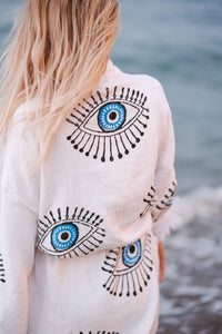 Turkish Evil Eye Long Lash Kimono (short and long)