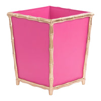 Mattie Chang Mai Square Wastebasket: Pink