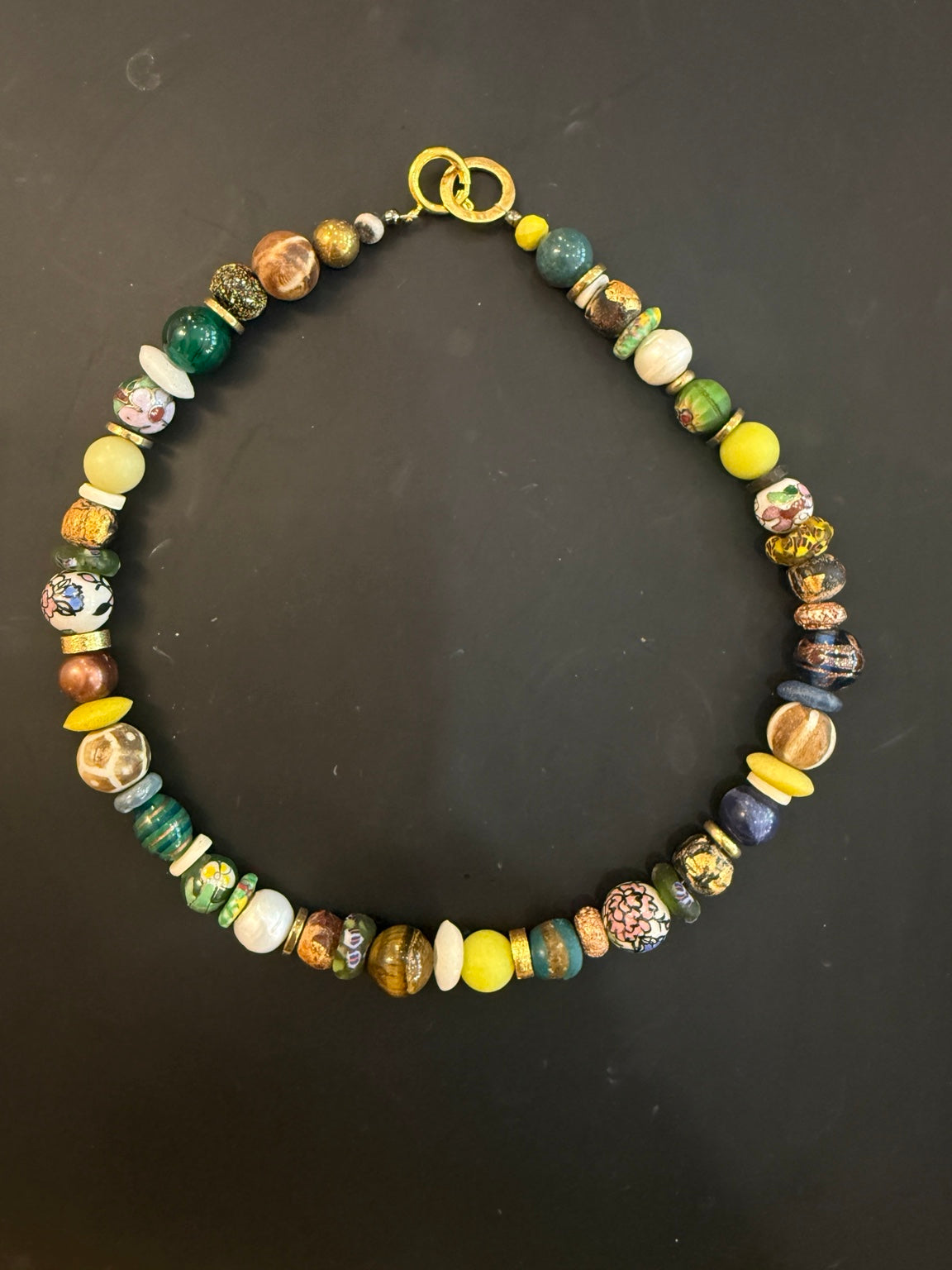 The Marrakech Necklace | One-of-a-Kind Artisan Mixed Bead Statement Necklace