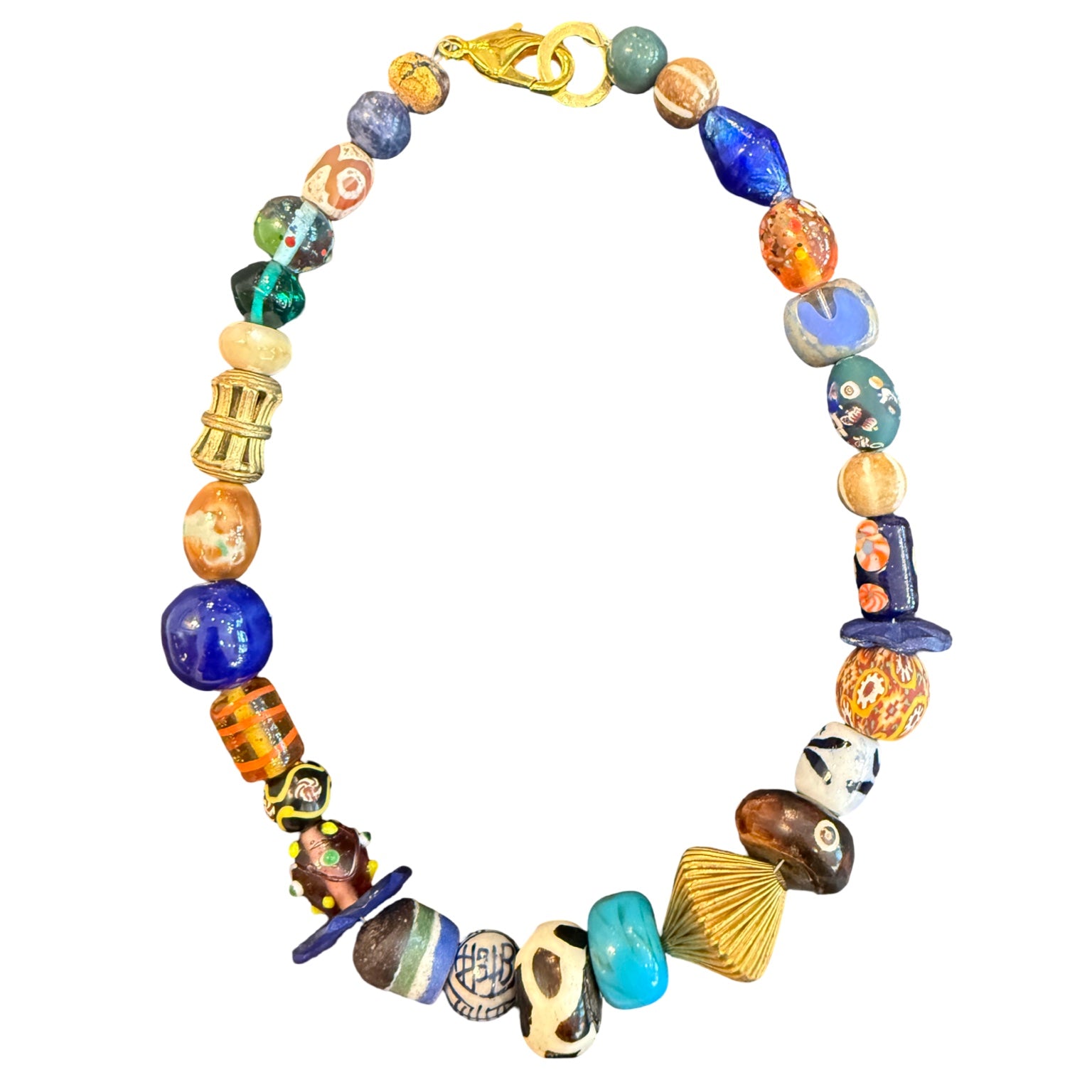 The Venice Necklace | One-of-a-Kind Artisan Mixed Bead Statement Necklace