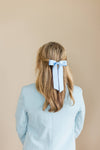 Grace & Grandeur Florence Satin Bow: Chambray