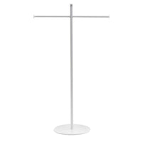 Metal Necklace and Scarf Stands: White / 34.25" Tall