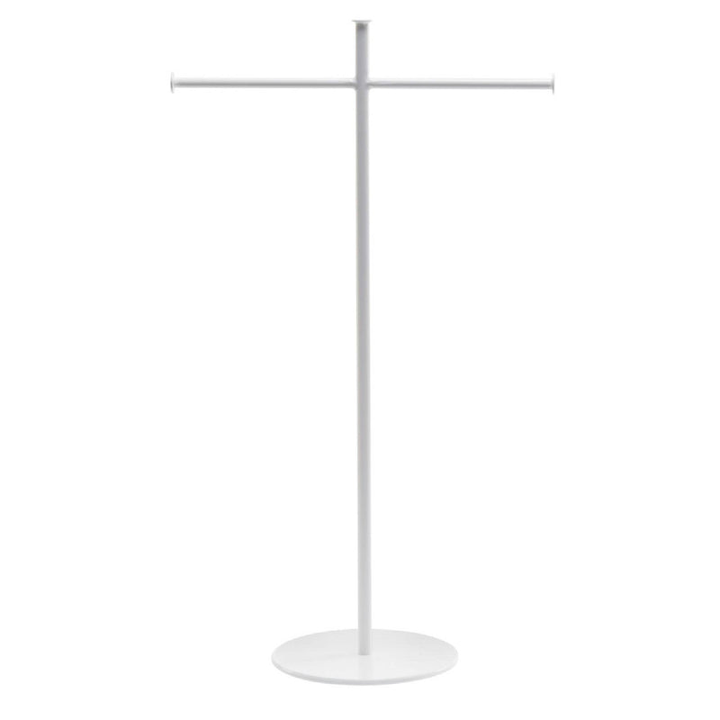 Metal Necklace and Scarf Stands: White / 34.25" Tall