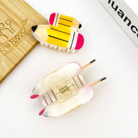 Pencil Claw Clip, Stationery Hair Clip: Small