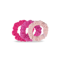 Set of 3 Pink Terry Cloth Scrunchies