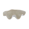 Clam Shell Bowl with 22K Gold Accent: Beige / Large