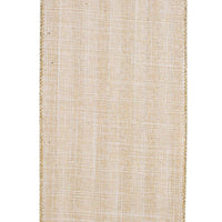 Glitter Stripes Linen Wired, Natural/gold, 4 In, 10 Yards