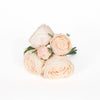 Real Touch Rose Garden 9 Inch Bouquet - Champagne - 6 Blooms