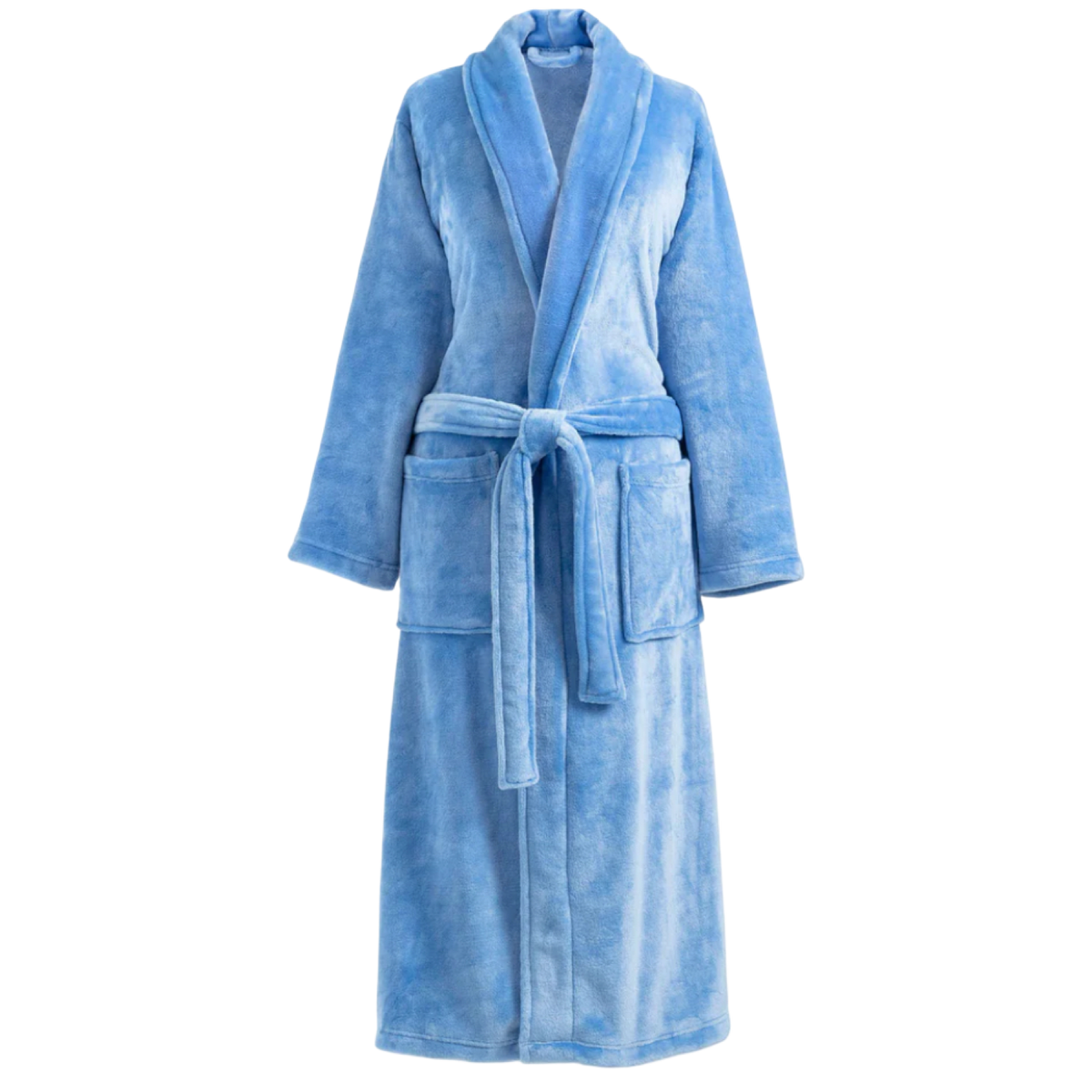 Annie Selke French Blue 2.0 Fleece Bath Robe OSFA