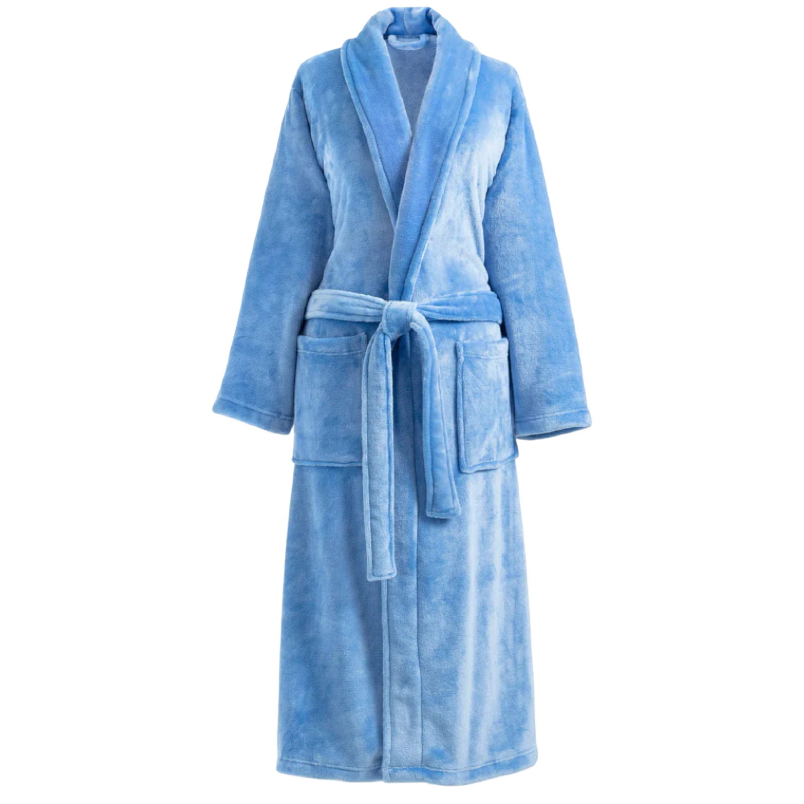 Annie Selke French Blue 2.0 Fleece Bath Robe OSFA