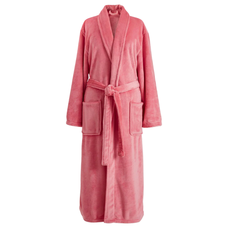 Pink robe on a white background