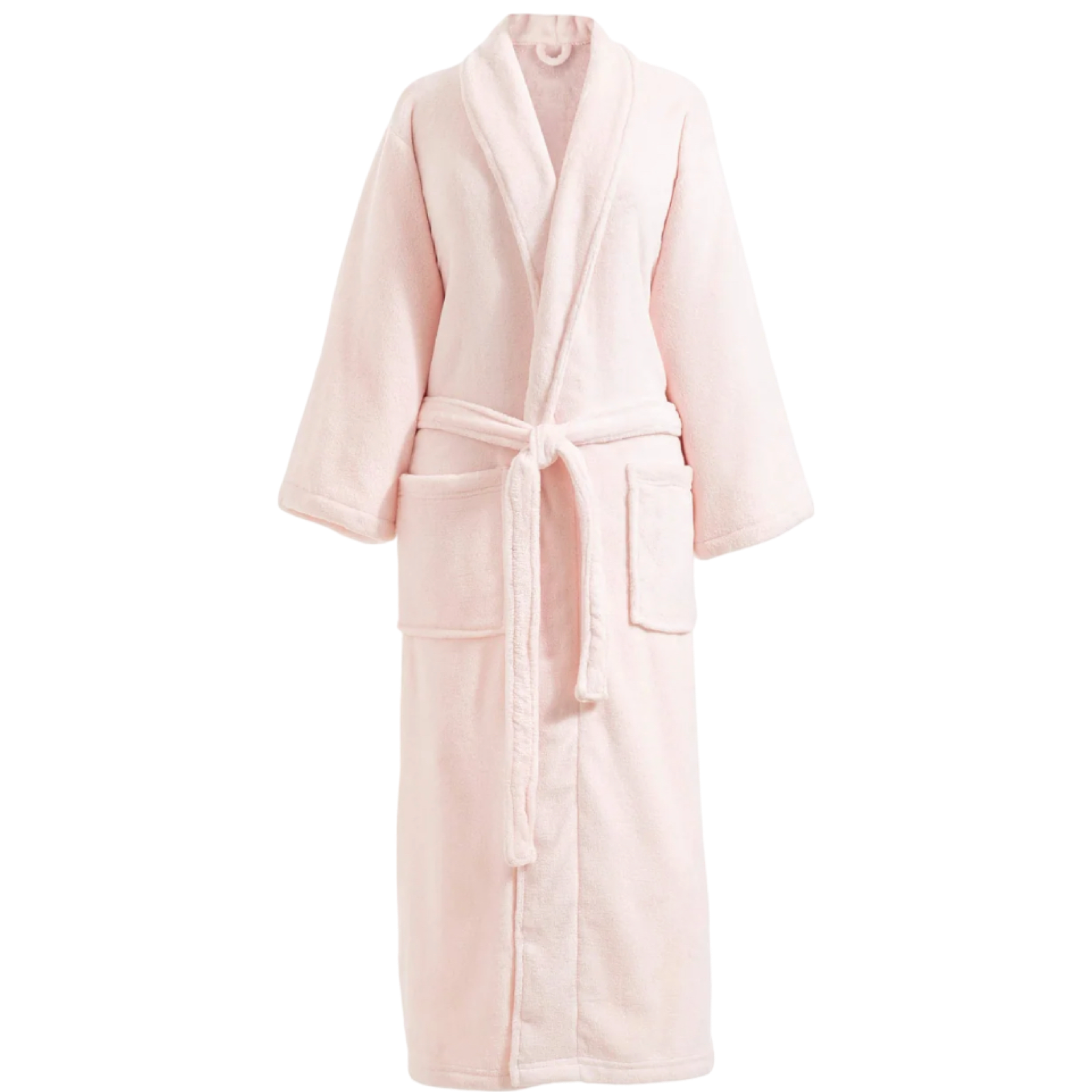 Pink bathrobe on a white background