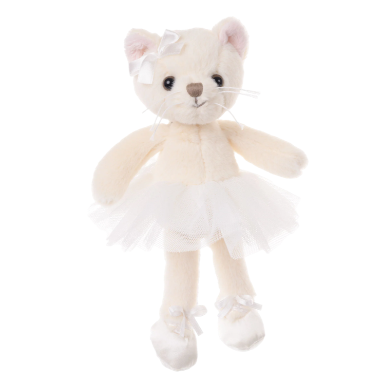 Anya ballerina cat, Bukowski ballerina plush, cat stuffed animal with tutu, cream colored plush cat, ballerina cat soft toy, Bukowski cat plush, stuffed animal for dancers, plush cat doll, ballerina cat gift, dance-themed soft toy