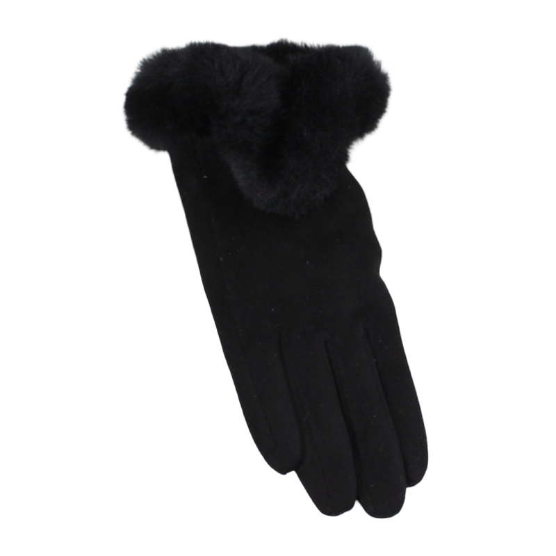 Après Darling Black Faux Fur Cuff Gloves | Oh, Meredith