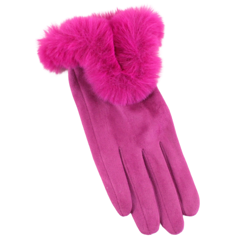 Après Darling Fuchsia Faux Fur Cuff Gloves | Oh, Meredith