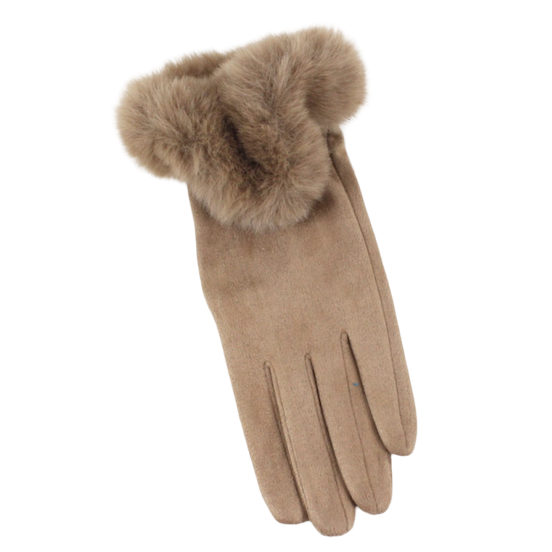 Après Darling Taupe Faux Fur Cuff Gloves | Oh, Meredith