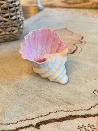 Vintage Seahorse Pedestal Shell Compote
