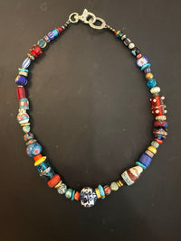 The Portofino Necklace | One-of-a-Kind Artisan Mixed Bead Statement Necklace