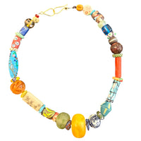 The Capri Necklace | One-of-a-Kind Artisan Mixed Bead Statement Necklace