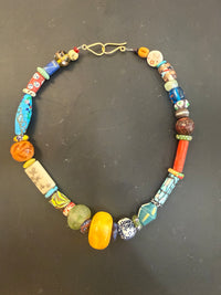 The Capri Necklace | One-of-a-Kind Artisan Mixed Bead Statement Necklace