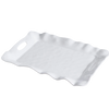 White wavy ceramic plate on a white background