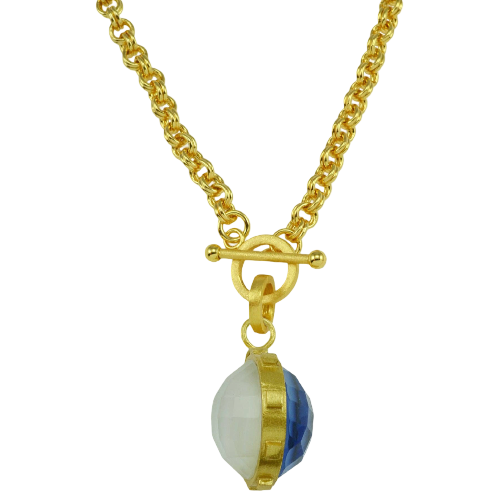Betty Carre necklace, Gisele necklace, tanzanite necklace, mother of pearl pendant, reversible pendant necklace, gemstone necklace, layering necklace, delicate gold necklace, everyday jewelry, statement pendant necklace, colorful jewelry, Betty Carre jewelry, gift for her, boutique jewelry, designer necklace